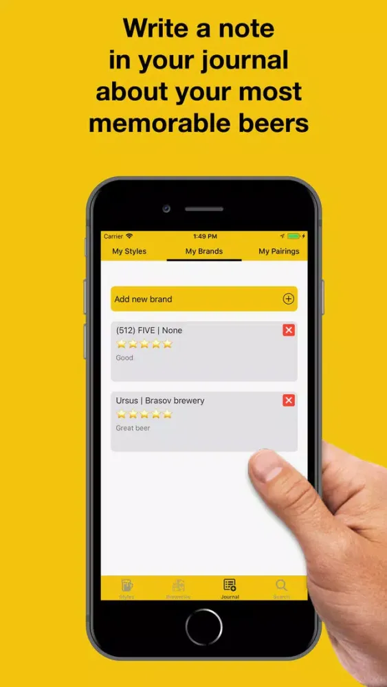 Tangkapan layar TheBrewApp