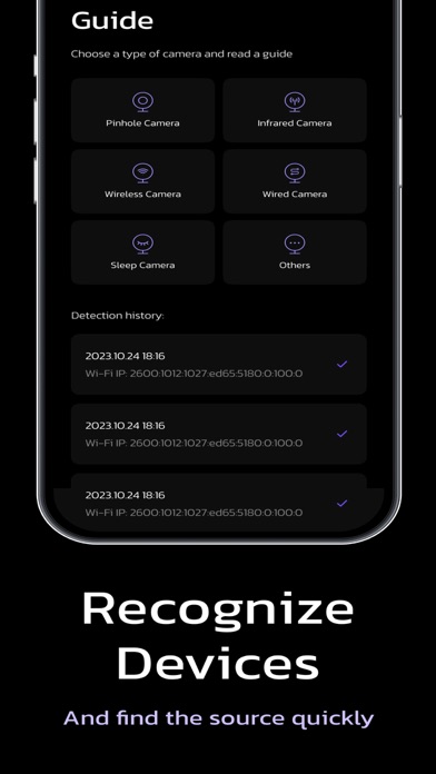 Camera Detector, Hidden Device Screenshots