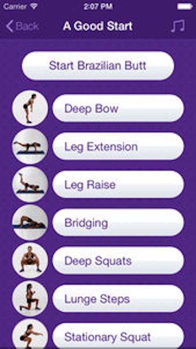 Brazilian Butt – Personal Fitness Trainer App Screenshots