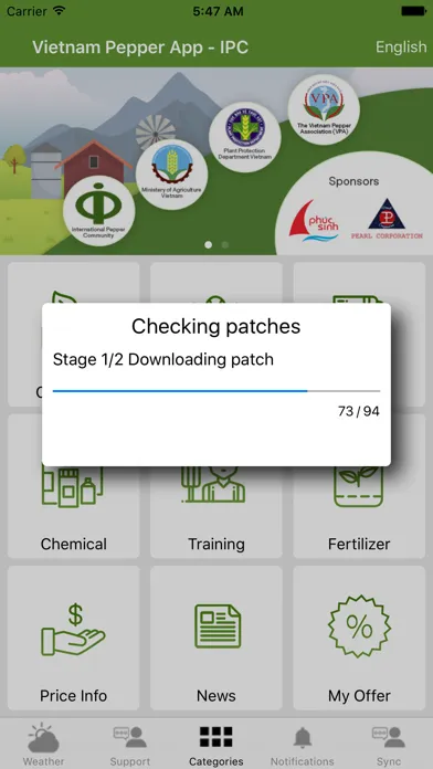 Capturas de tela do VIETNAM PEPPER APP - IPC
