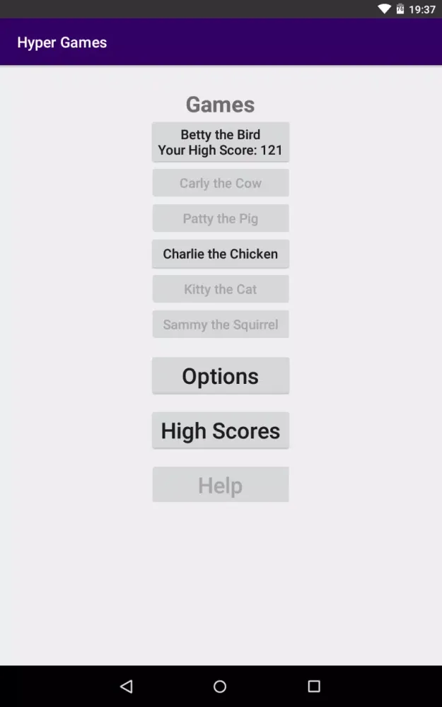Tangkapan layar Hyper Games