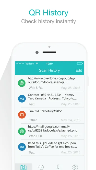 Capturas de tela do QR Code Reader & Scanner - Instant Scan & Generation -