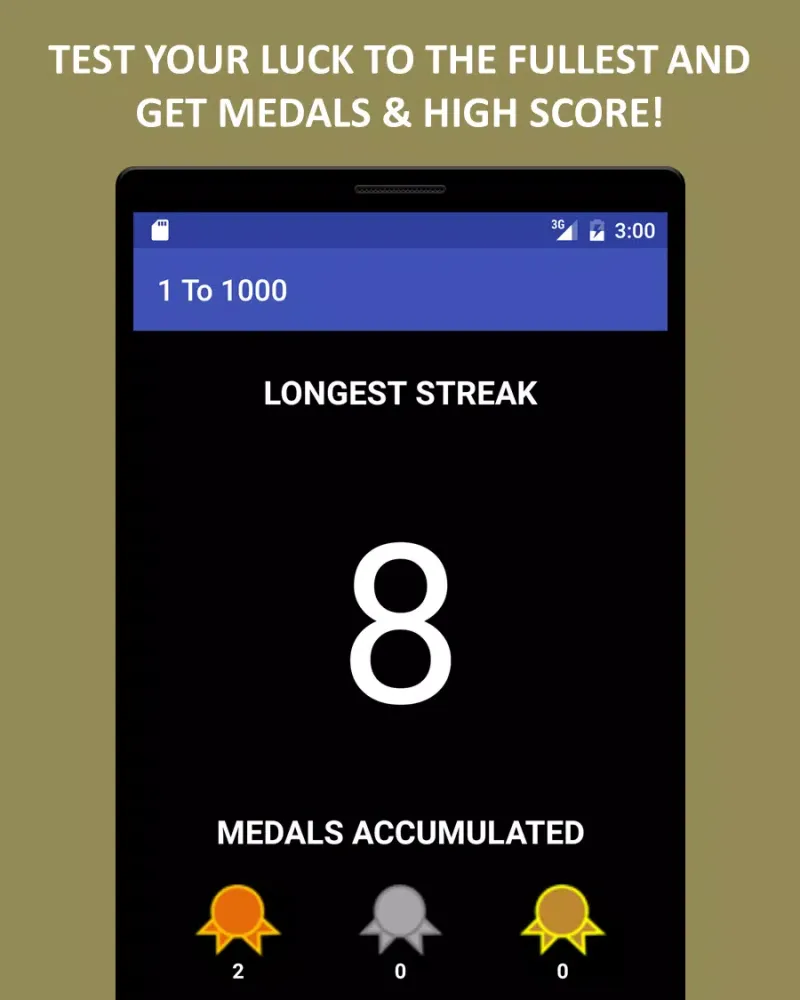 Captures d'écran de 1 To 1000 Game (Lucky Game)