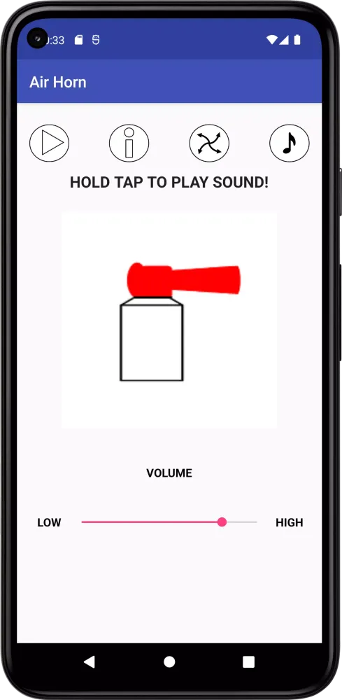 Tangkapan layar Air Horn