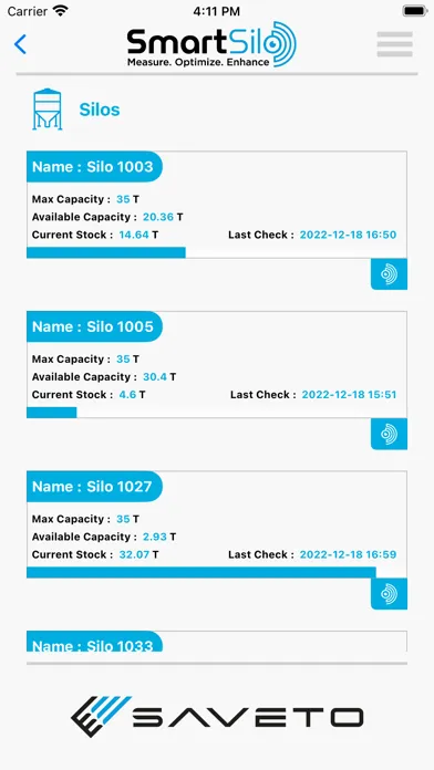 Zrzuty ekranu Smart Silo