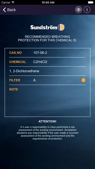 Sundström Safety Filter Guide应用截图