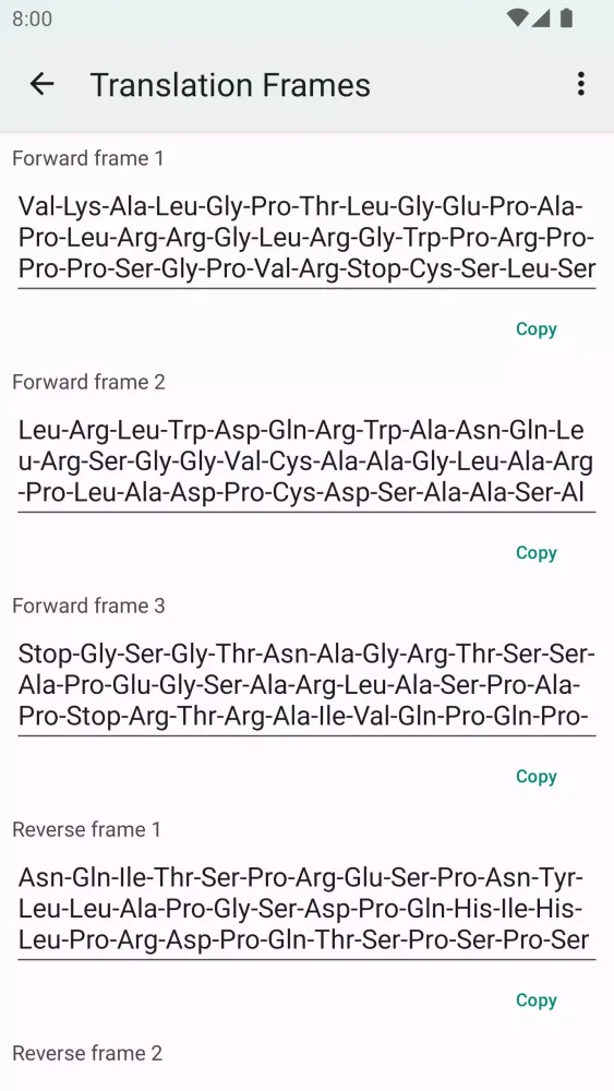 DNA-RNA-Protein Transcriber應用截圖