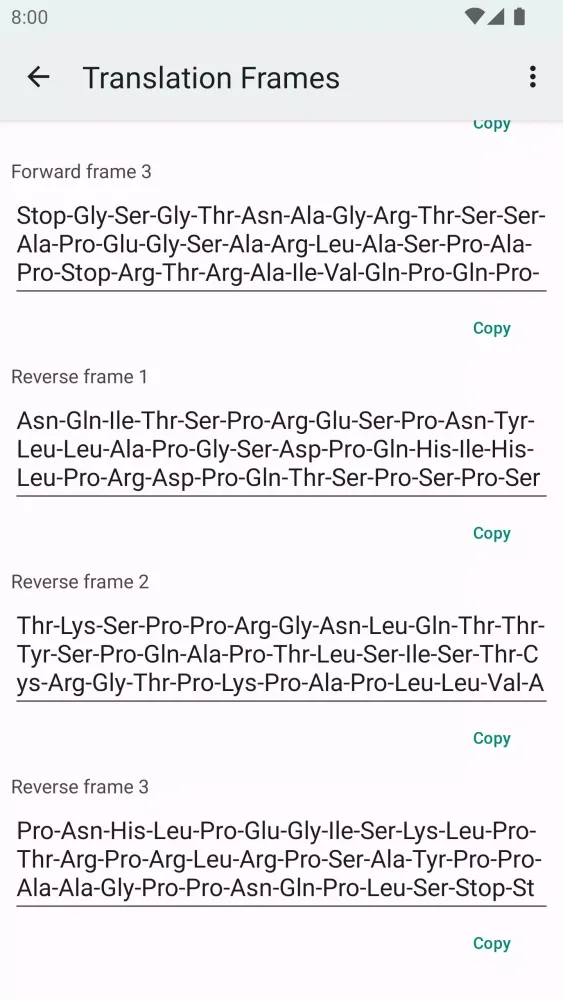 DNA-RNA-Protein Transcriber應用截圖
