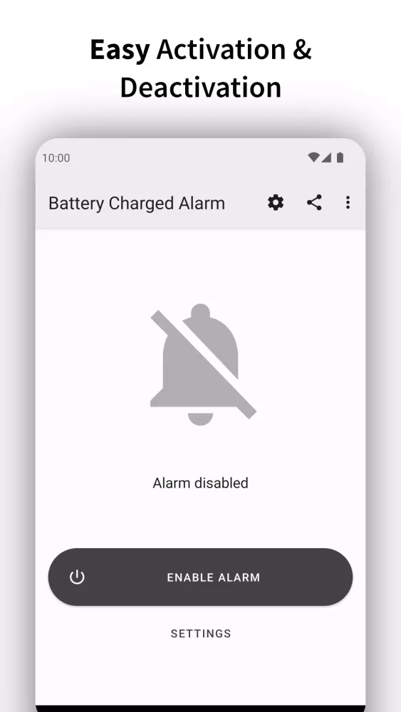 Full Battery Charge Alarm Screenshots