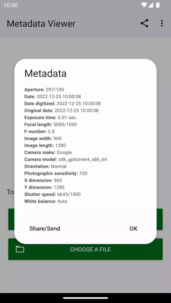 Photo Metadata Viewer Screenshots
