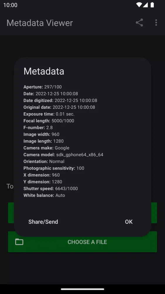 Photo Metadata Viewer Screenshots