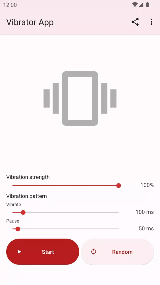 Capturas de tela do Vibrator App