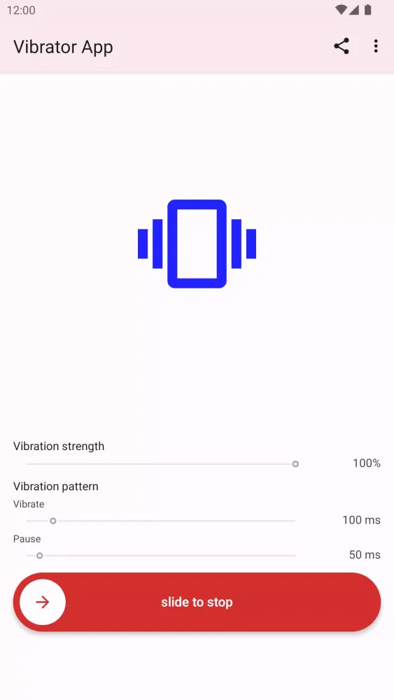 Capturas de tela do Vibrator App
