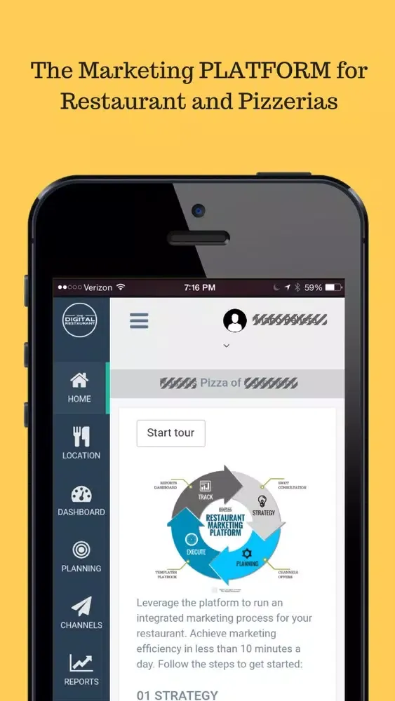Screenshot di Restaurant Marketing Platform