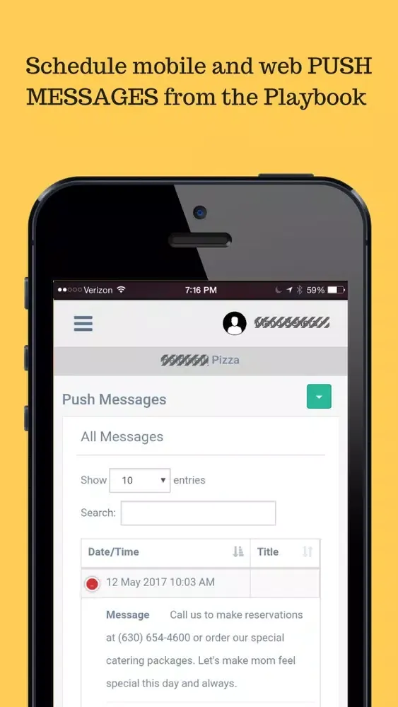 Screenshot di Restaurant Marketing Platform