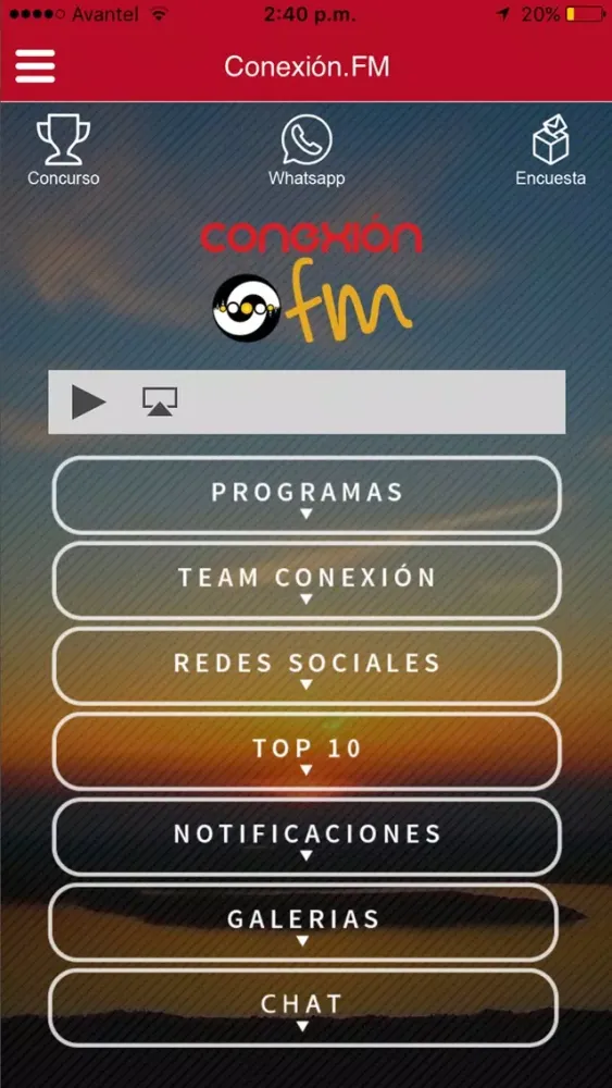 ภาพหน้าจอของ Conexion.FM