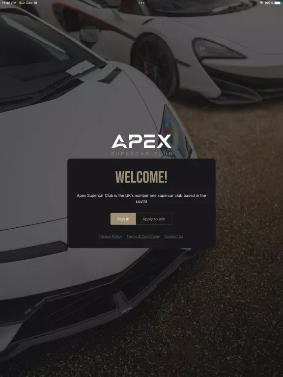 Apex Supercar Club iPad 应用截图