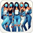 Girls Jeans Style Photo Frame