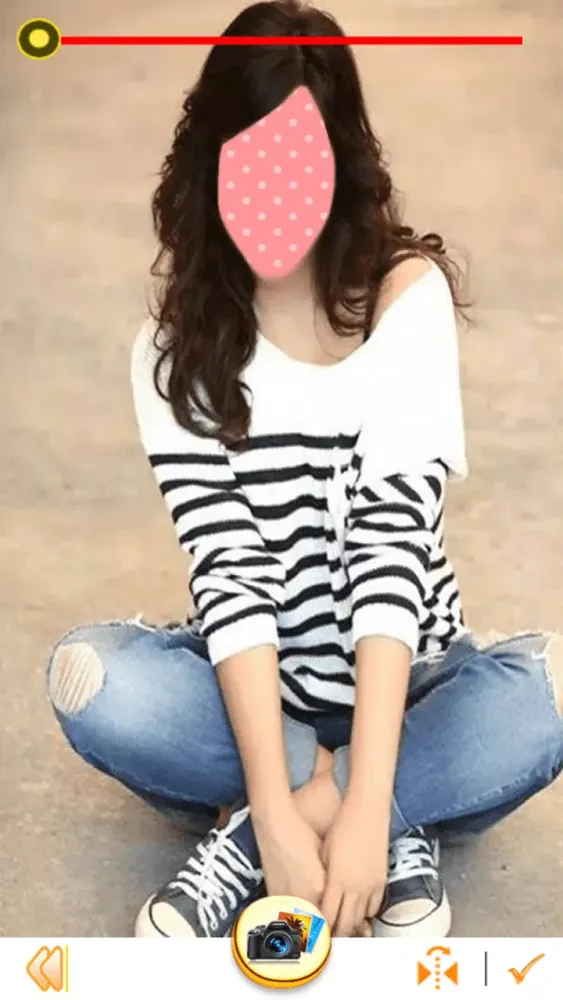 Ảnh chụp màn hình của Girls Jeans Style Photo Frame