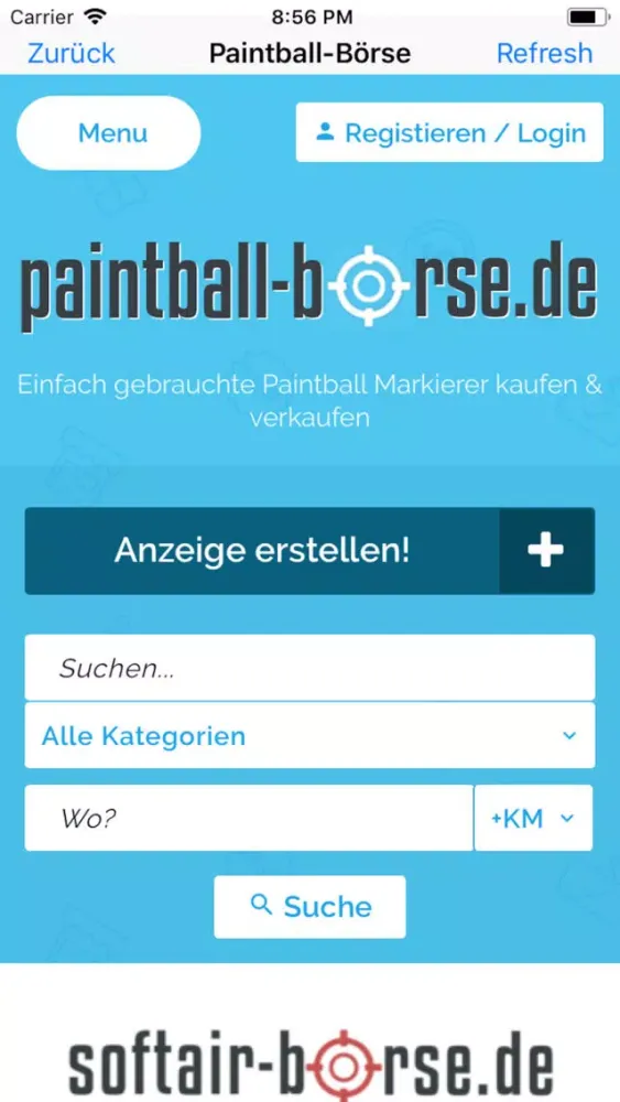 Paintball-Börse Screenshots