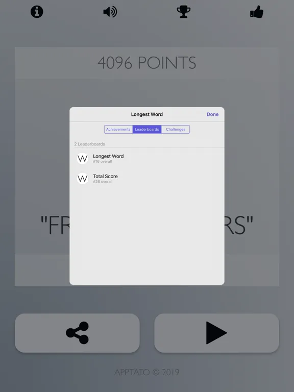Longest Word Game iPad  سکرین شاٹس