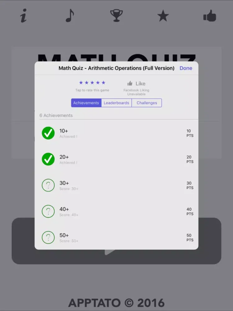Math Quiz - Arithmetic Operations (Full Version) iPad  Screenshots