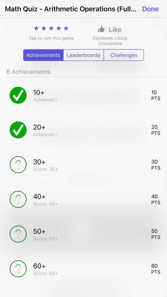 Math Quiz - Arithmetic Operations (Full Version) Screenshots