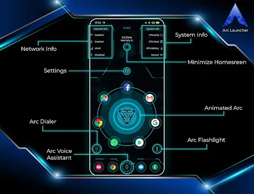 ARC Launcher® Pro Themes DIY Screenshots