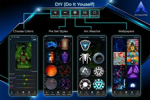 ARC Launcher® Pro Themes DIY Screenshots