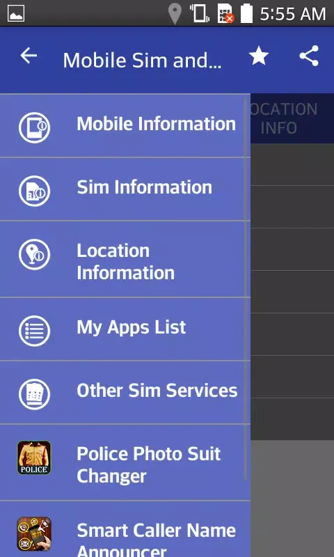 Mobile, SIM and Location Info سکرین شاٹس