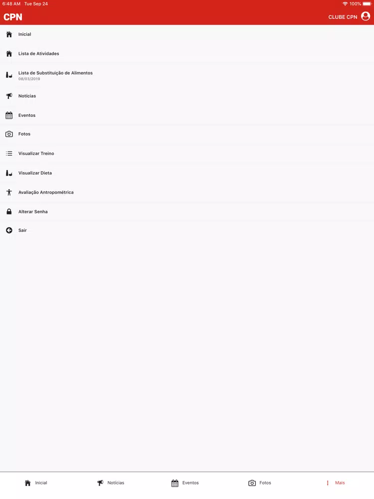 Clube CPN iPad  Screenshots