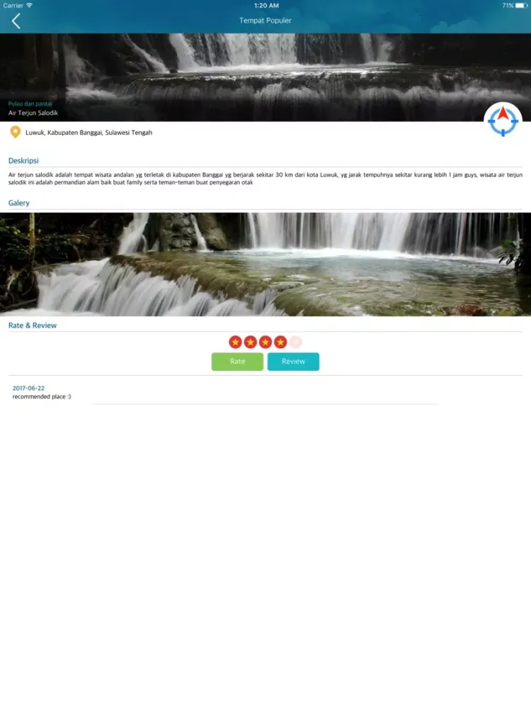 Tourism Sulteng iPad  سکرین شاٹس