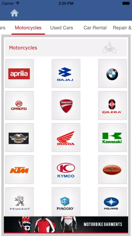 Capturas de tela do Autoshop