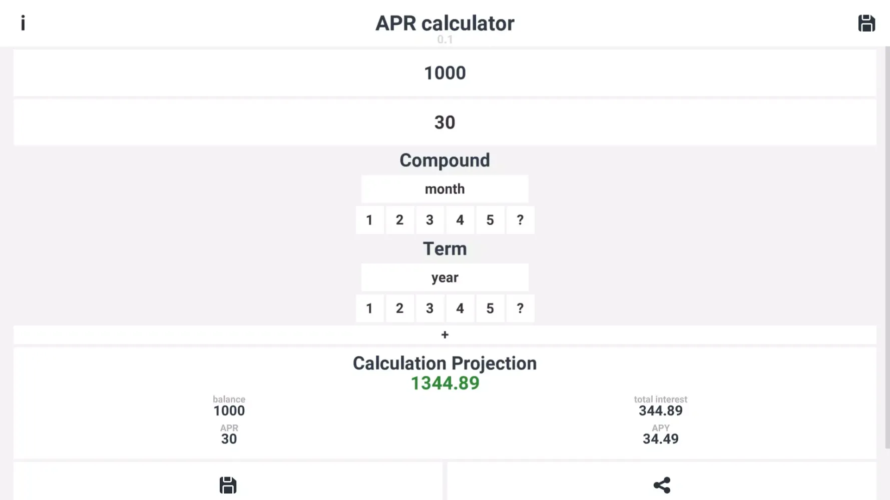 APR & APY Calculator स्क्रीनशॉट