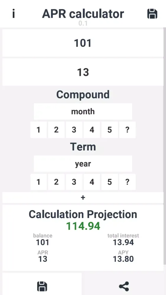 APR & APY Calculator स्क्रीनशॉट