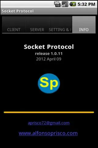 Tangkapan skrin socket protocol