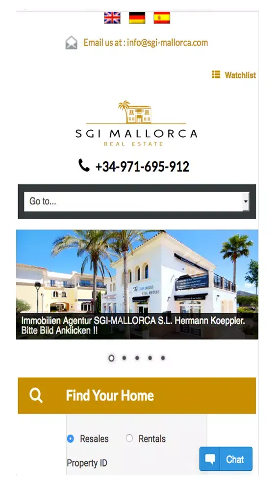 SGI Mallorca Real Estate Screenshots
