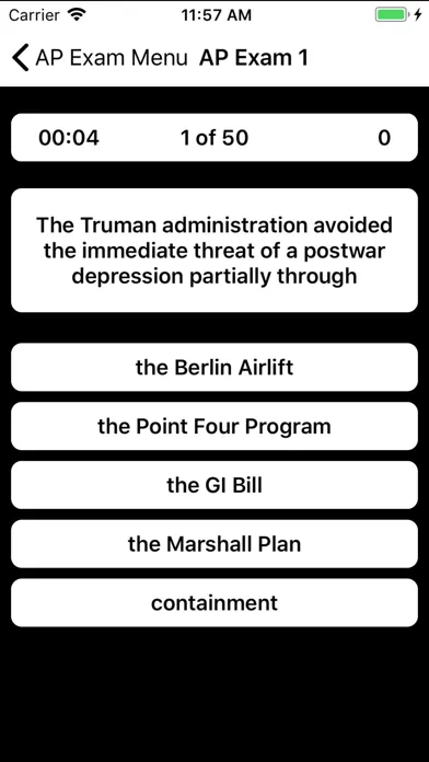 Capturas de tela do AP US History Prep