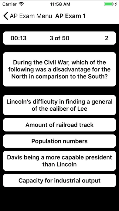 Capturas de tela do AP US History Prep