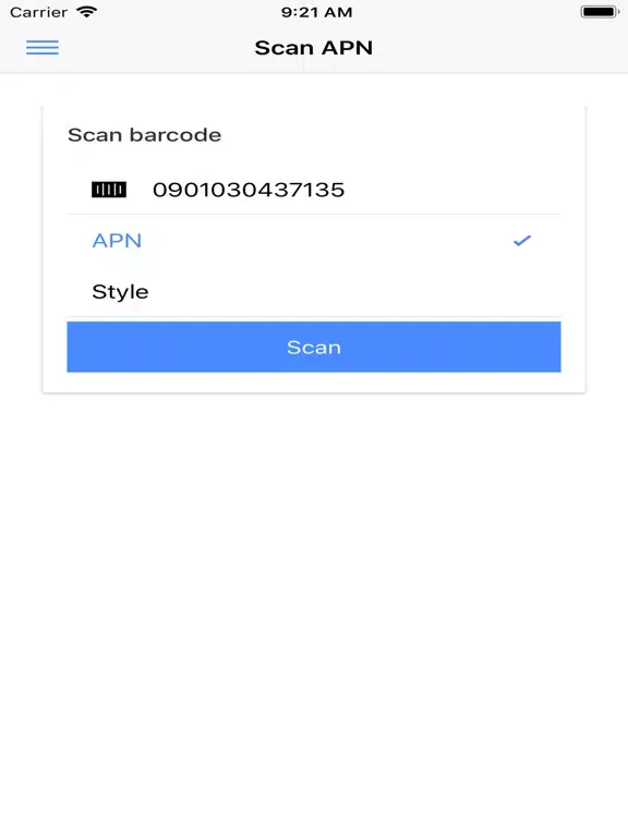 AQR Scan APN iPad  स्क्रीनशॉट