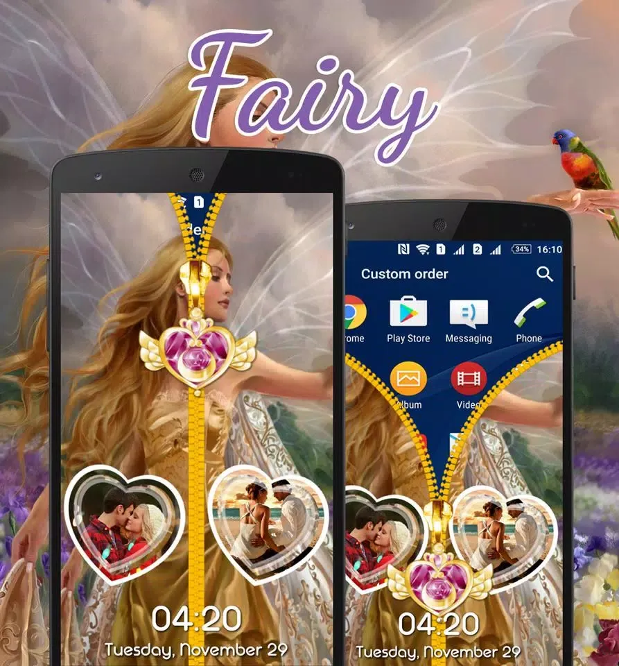 Fairy Zipper Lock Screen 스크린샷