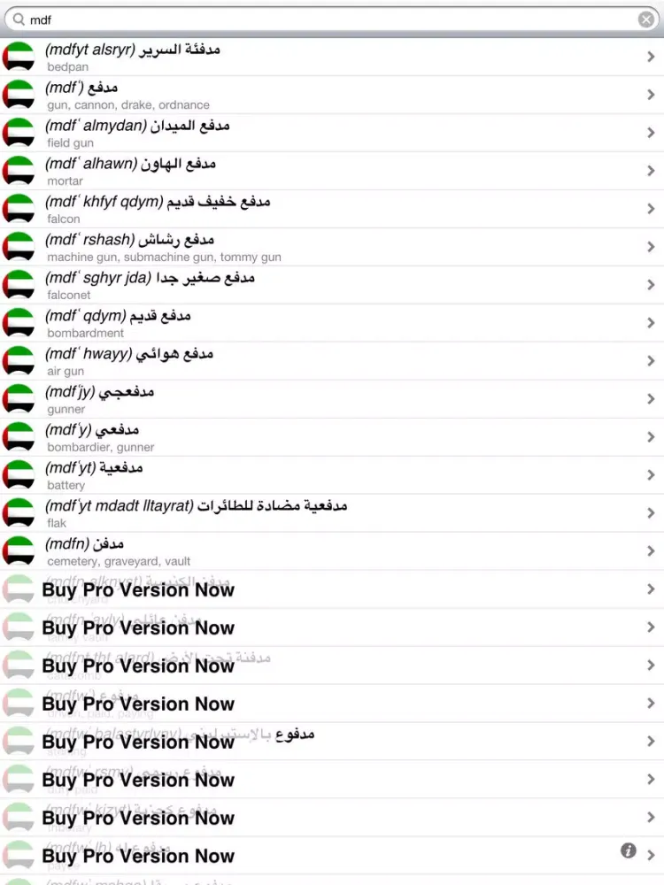 Offline Arabic English Dictionary Translator for Tourists, Language Learners and Students iPad  Screenshots