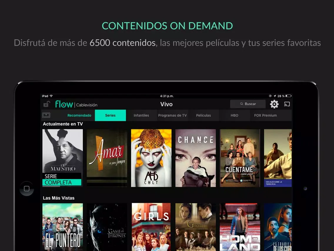 Capturas de tela do Cablevisión Flow para iPad iPad 