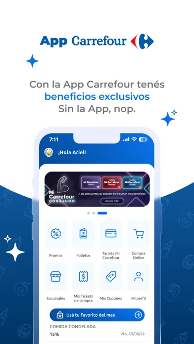 Capturas de tela do Carrefour Argentina