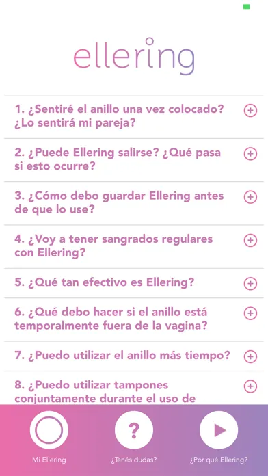 Capturas de pantalla de Ellering - Salud Femenina