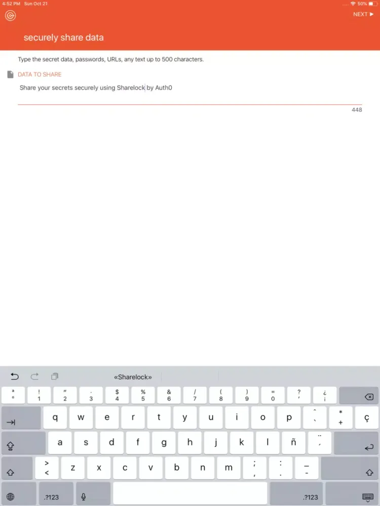 Capturas de tela do Sharelock iPad 