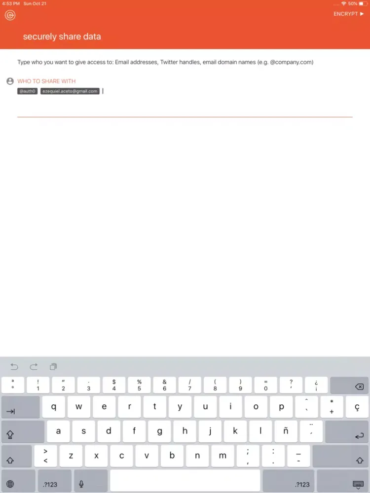 Capturas de tela do Sharelock iPad 