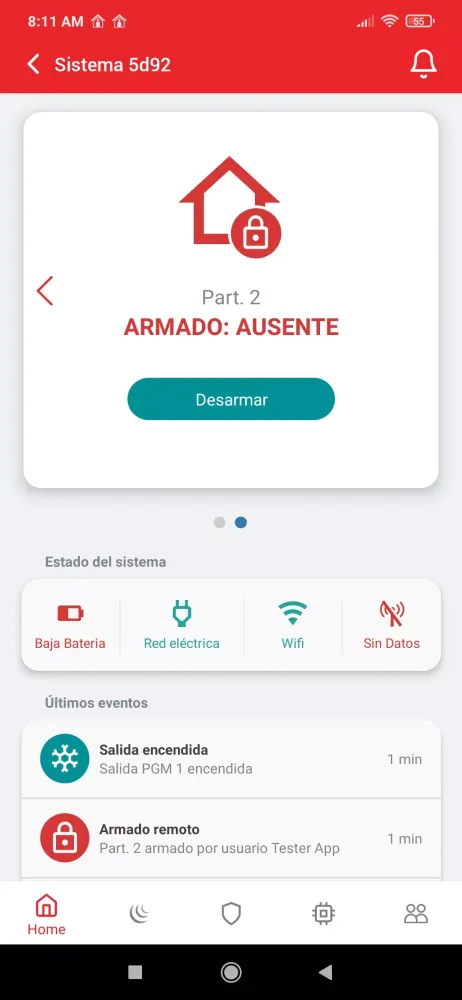 Capturas de tela do Alarm Home Pro