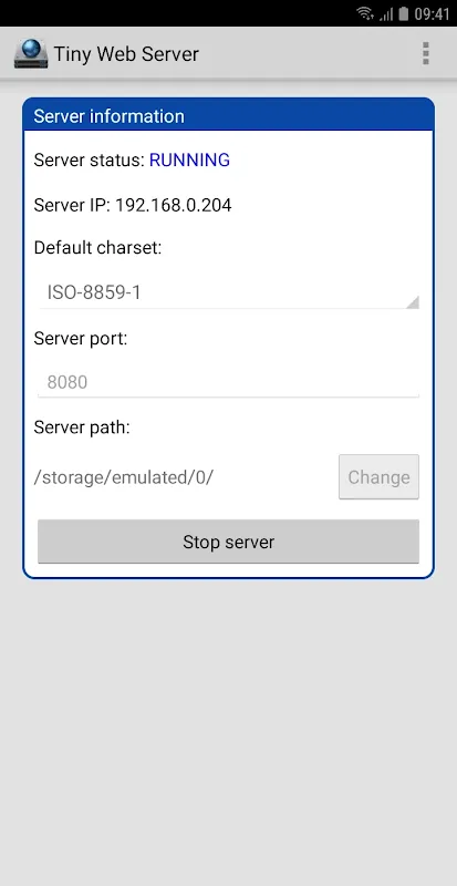 Tiny Web Server应用截图