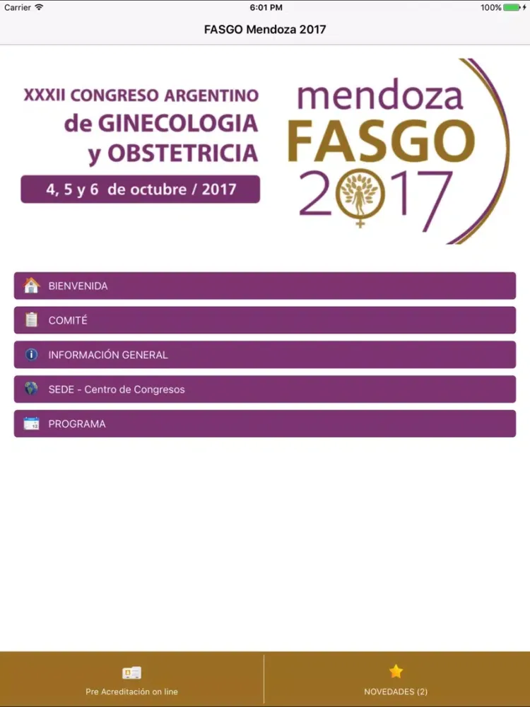 Capturas de pantalla de FASGO Mendoza 2017 iPad 